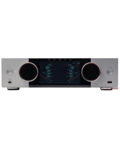 Onkyo Muse Y-50 stereo yükseltici gümüş renkli, VU metre ekranlı