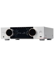 Onkyo Muse Y-50 gümüş renkli Hi-Fi stereo amfi ön paneli.