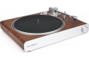 Victrola Stream Sapphire pikap, ahşap ve gümüş detaylı modern tasarım.