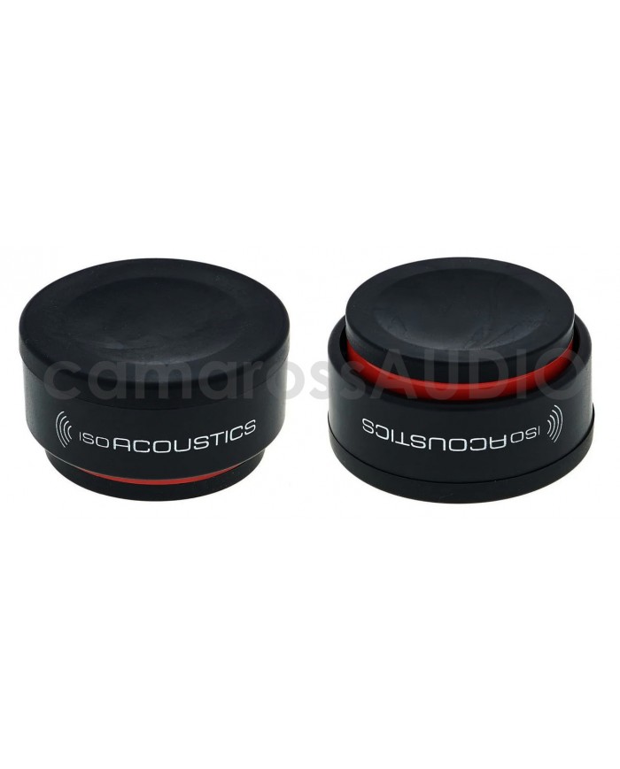 IsoAcoustics ISO-Puck Mini siyah hoparlör izolatörleri titreşim önleyici ayaklar.