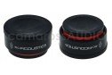 IsoAcoustics ISO-Puck Mini siyah hoparlör izolatörleri titreşim önleyici ayaklar.