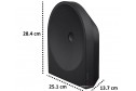 Samsung Music Studio 5 siyah subwoofer hoparlör boyutu görselleri.