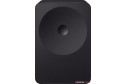 Siyah Samsung Music Studio 7 hoparlör ön yüzü, subwoofer ızgarası.