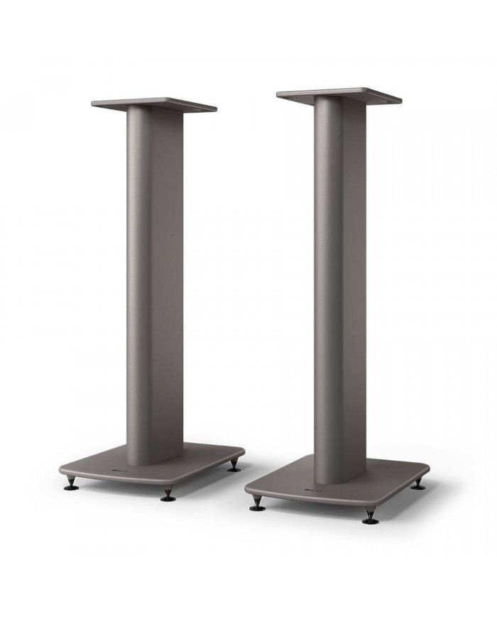 KEF S2 Speaker Stand gri renk, premium hoparlör sehpası.