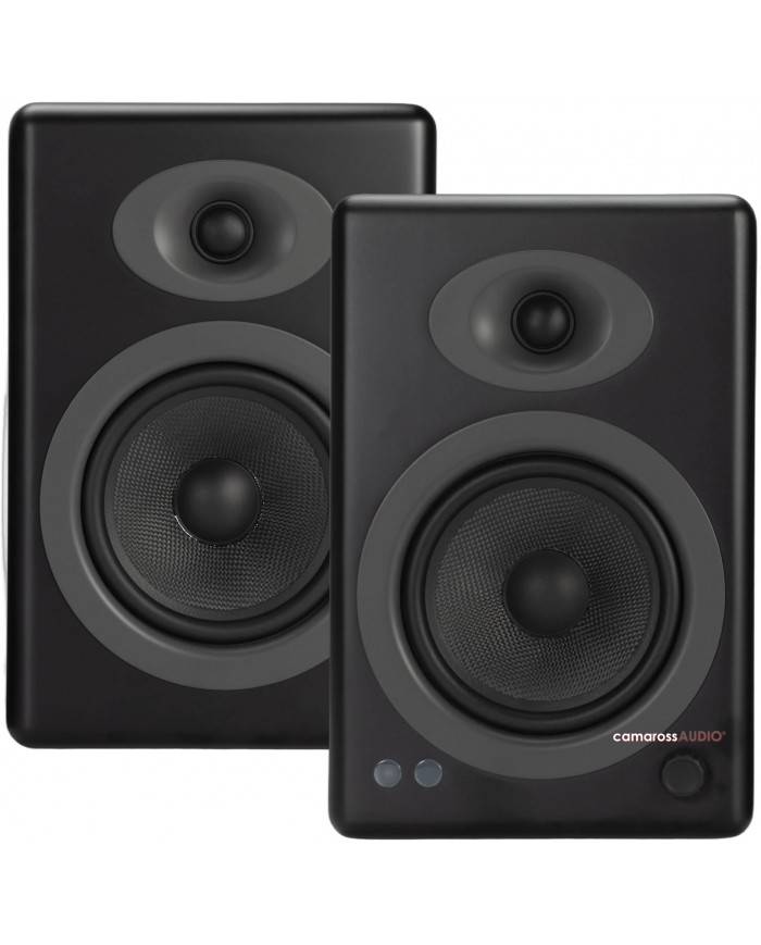 Audioengine A5+ siyah aktif hoparlörler, çift, masaüstü hoparlörler