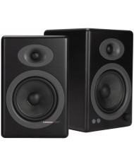 Audioengine A5+ siyah aktif hoparlörler, 2 yollu tasarımlı, 5 inç woofer.