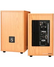 Vestlyd M6C Power Monitor ahşap aktif hoparlör arkası bağlantıları.