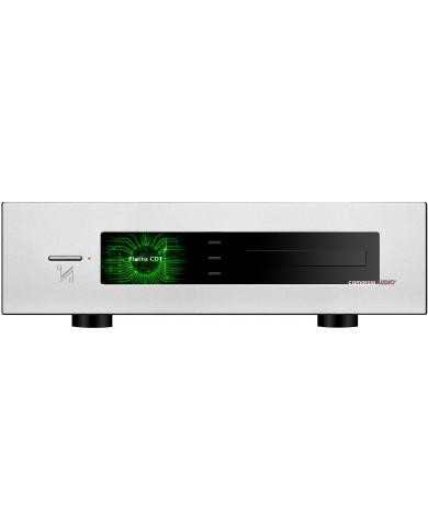 Quad Platina CDT Cd Transport gümüş renkli, modern ön panel görünümü.