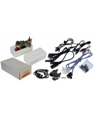 Quad 405-2 Power, 34 Pre, FM4 Tuner aksesuarları, kablolar ve kutu