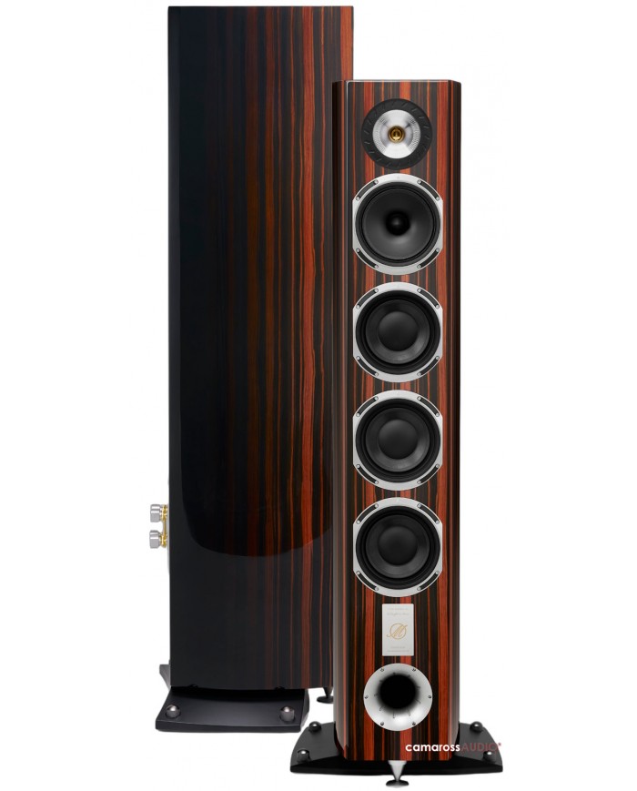 Triangle Magellan QUATUOR 40TH 4-way floorstanding speaker, ebony veneer, silver trim
