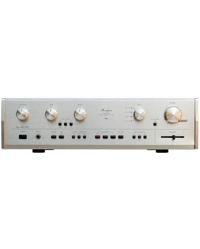 Accuphase E-203 Siyah Stereo Entegre Amplifikatör Ön Panelinde Düğmeler Mevcut