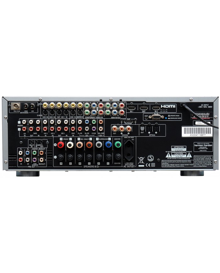 Harman Kardon AVR-245 ses sisteminin arka panelindeki bağlantı noktaları