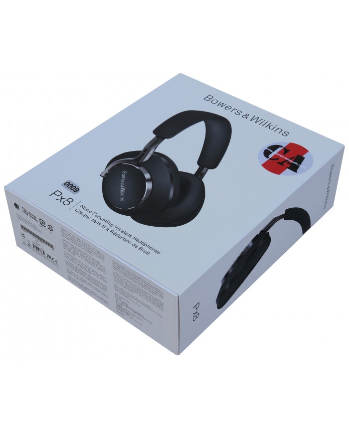 Bowers & Wilkins PX8 gürültü engelleyici kablosuz kulaklık, siyah
