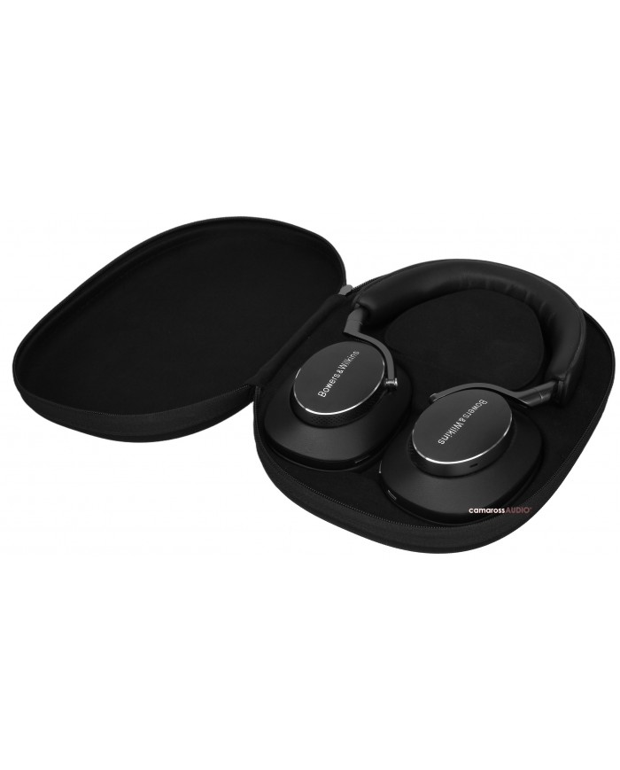 Bowers & Wilkins PX8 siyah kulaklık ve taşıma çantası