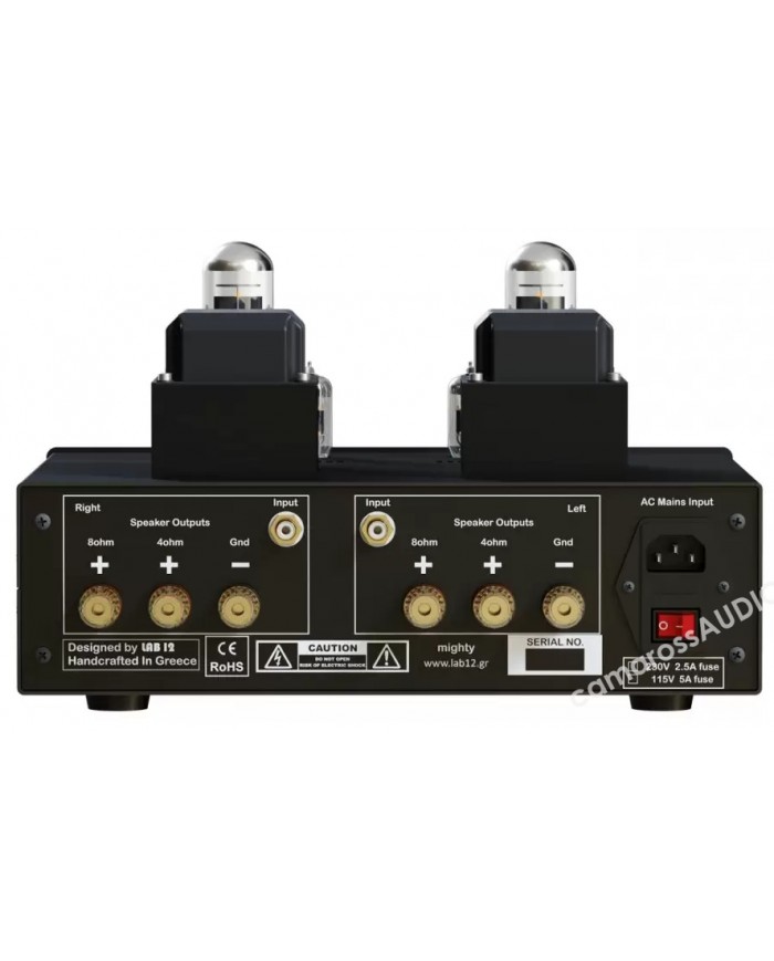 Lab 12 MIGHTY Power amplifikatör, siyah, tüplü, 8ohm 4ohm hoparlör çıkışlı