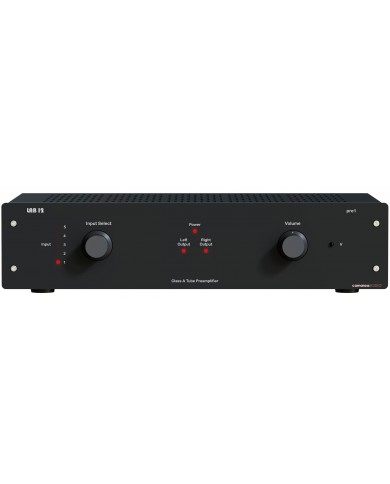 Lab 12 pre1 siyah Class A tüplü preamplifikatör, giriş seçici ve ses kontrolü