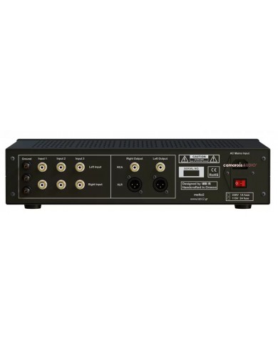 Lab 12 Melto 2 Fono Amp: RCA ve XLR giriş/çıkış, 3 input, siyah, el yapımı