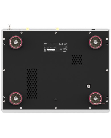Matrix Audio ND-1 DAC, gümüş, anti-titreşim ayaklı, dijital ses dönüştürücü cihaz.