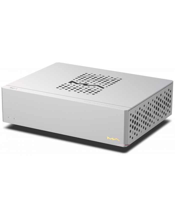Matrix Audio SC-1 Referans Master Clock, gümüş renkli, delikli tasarımlı, kompakt ve şık.