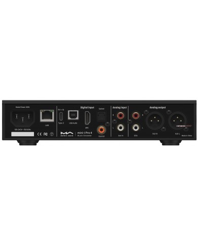 Matrix Audio Mini-i 4 Pro müzik streamer'ı, siyah, çeşitli giriş/çıkışlar