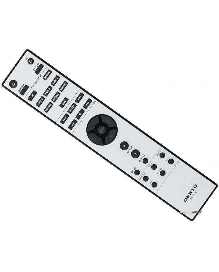 Onkyo RC-7975 kumanda, P-3000R, M-5000R, C-7000R için gümüş renkli uzaktan kumanda.