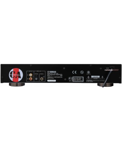 Yamaha CDX-497 CD çalar MP3 destekli, siyah, optik ve koaksiyel çıkışlı.