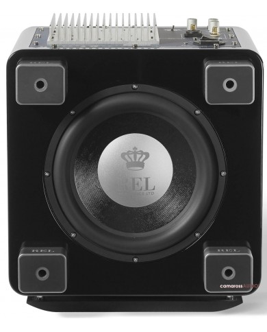 Rel T7x Aktif Subwoofer Siyah Parlak Yüzey, Önden Görünüm