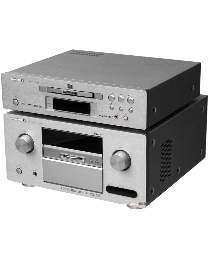 Marantz SR-9600 DV-9600 A/V alıcı ve DVD oynatıcı gümüş ön yüzüyle