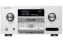 Marantz SR-9600 AV Surround Receiver gümüş renkli, ön panelde ekran ve düğmeler.