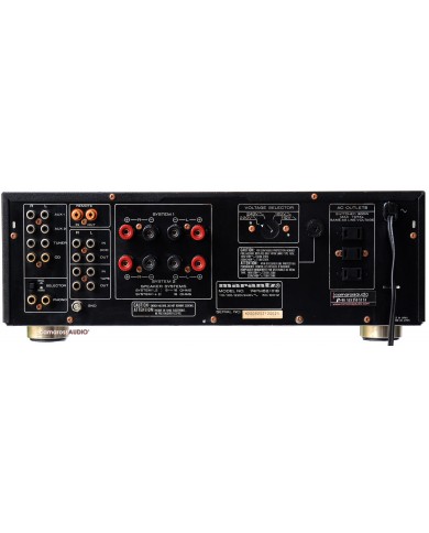 Marantz PM-62 Amplifier arka paneli, hoparlör çıkışları ve girişleri.