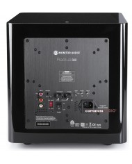 Monitor Audio Radius 380 siyah parlak subwoofer arka panel bağlantıları
