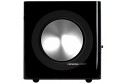 Monitor Audio Radius 380 siyah parlak subwoofer, güçlü bas performansı