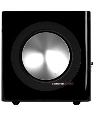 Monitor Audio Radius 380 siyah parlak subwoofer, güçlü bas performansı