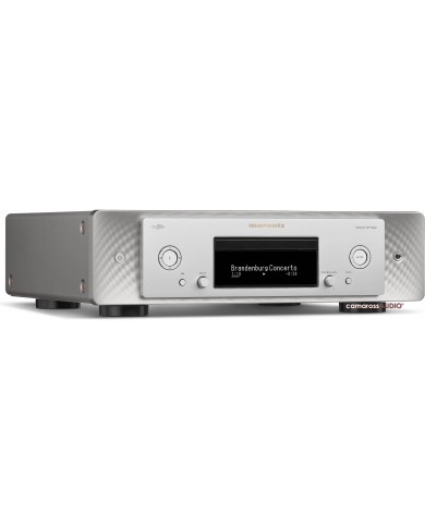 Marantz CD50N gümüş renkli ağ CD çalar, modern tasarım.