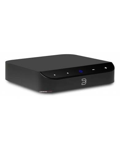 Bluesound NODE NANO siyah ağ oynatıcı, kompakt ve şık tasarımlı.