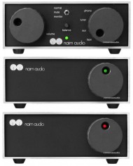 Naim NAC62 Preamp NAP90 Poweramp HICAP ses sistemi, siyah, kompakt ve şık tasarım.