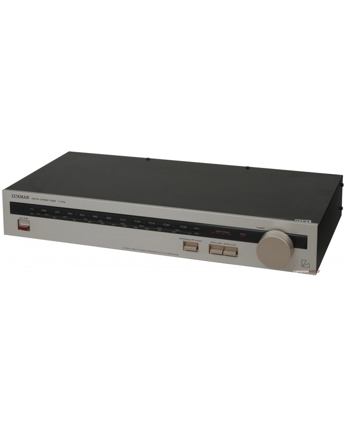 Luxman T-210L AM/FM Stereo Tuner, gümüş renk, vintage ses bileşeni