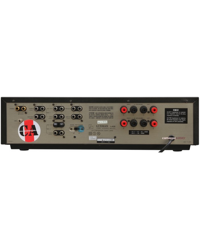 Luxman L-430 Stereo Integrated Amplifier arka bağlantı paneli