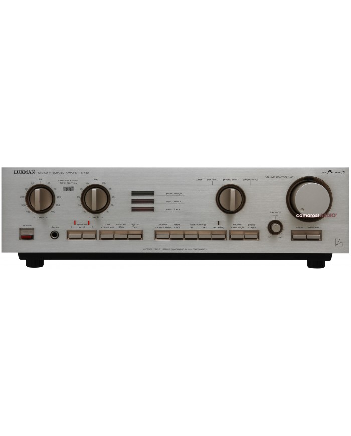 Luxman L-430 gümüş stereo entegre amplifikatör, vintage Hi-Fi ses ekipmanı