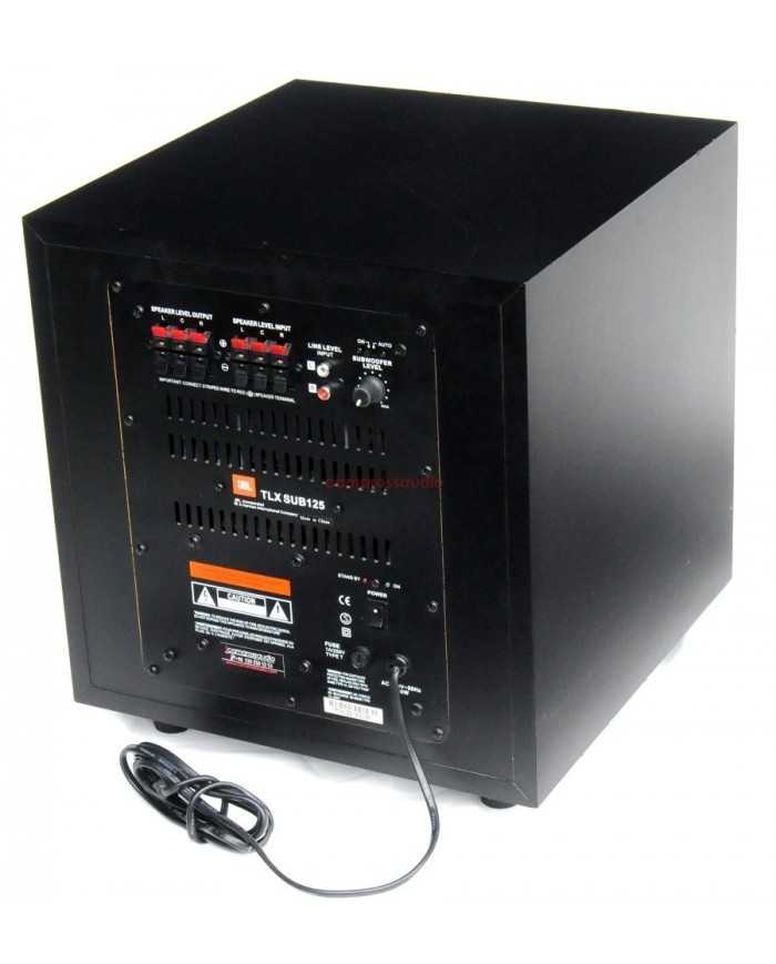 JBL TLX-125 Aktif Siyah Subwoofer, Arka Bağlantı Paneli Detaylı