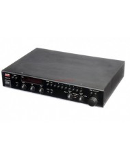 ADCOM GFA-7000 GTP-400 preamplifikatör, siyah, ön panelde düğmeler ve ekran.