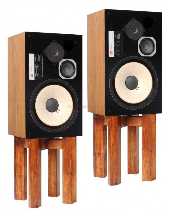 JBL L-100 ahşap rengi hoparlörler, vintage, retro ses sistemi