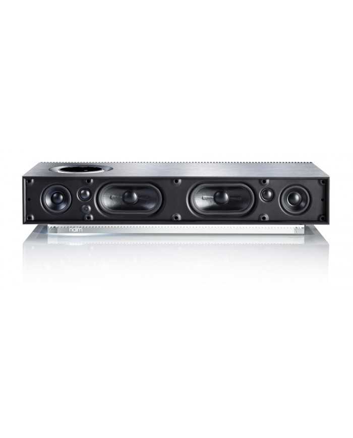 Naim Mu-So Reference Kablosuz Müzik Sistemi, gümüş renkli, modern ve zarif tasarımlı bir ses sistemidir.