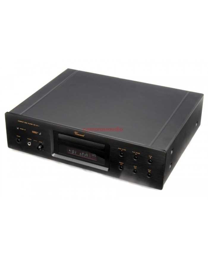 Vincent CD 1.1 Hybrid CD Player, siyah, ön panelde kulaklık çıkışı ve kontrol düğmeleri.