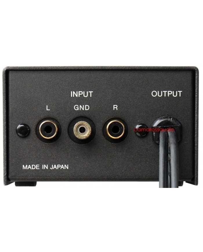 DENON AU-305 Step Up Transformer, Made in Japan, siyah, input/output bağlantıları
