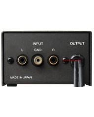 DENON AU-305 Step Up Transformer, Made in Japan, siyah, input/output bağlantıları