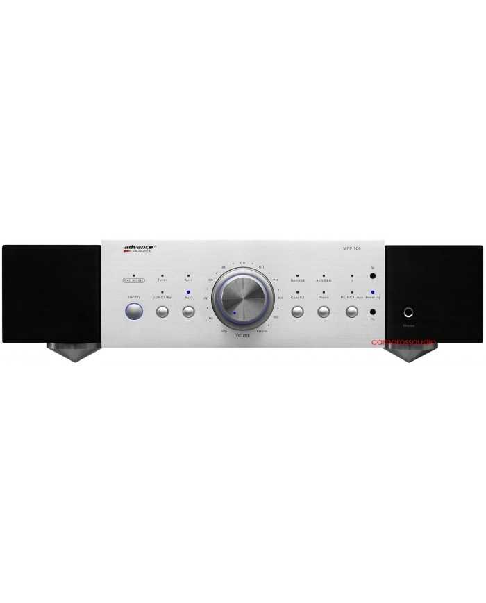 Advance Acoustic MPP-506 Amplifikatör, gümüş, siyah, DAC, Aux, Phono girişli