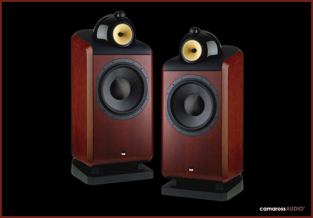 B&W 801D Speaker ahşap kaplama hi-fi hoparlör çifti.