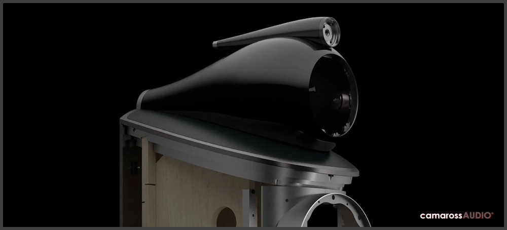 Bowers & Wilkins 801 D4 hoparlör tweeter modülü kesiti.