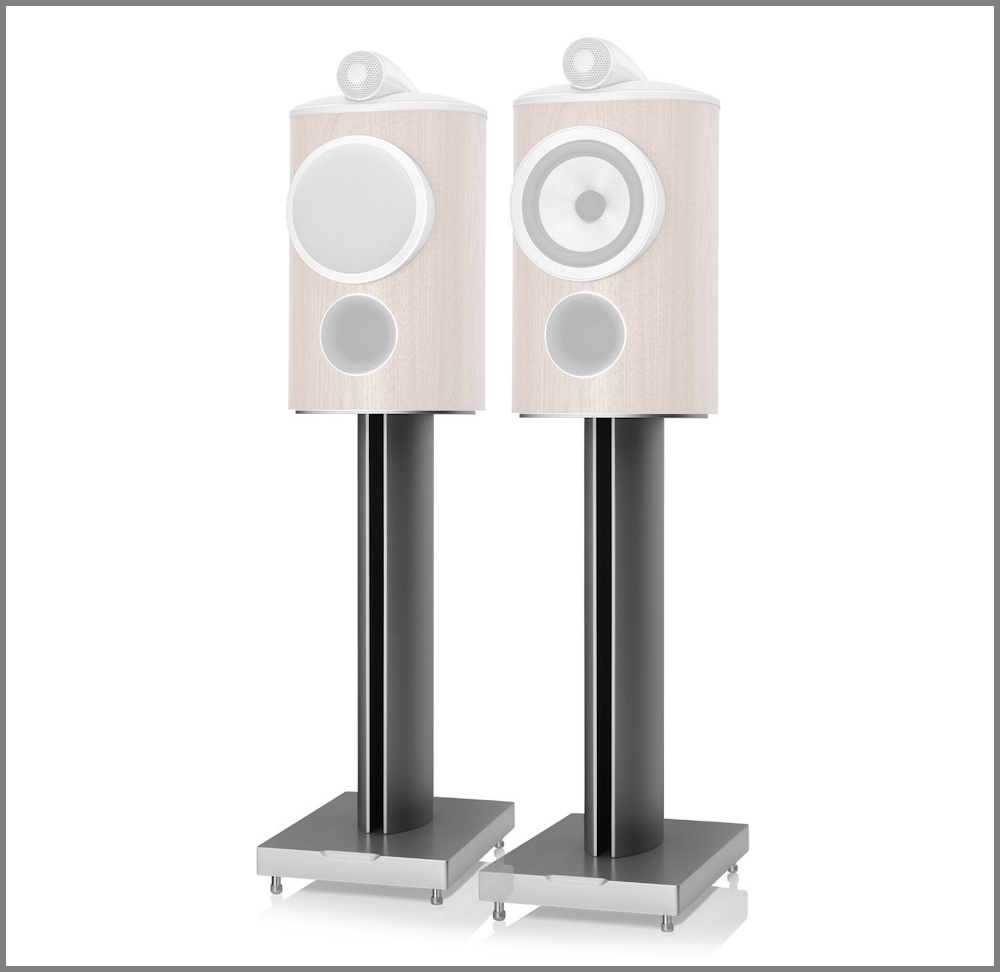 Bowers & Wilkins FS-805 D4 hoparlör sehpası, açık ahşap kaplama